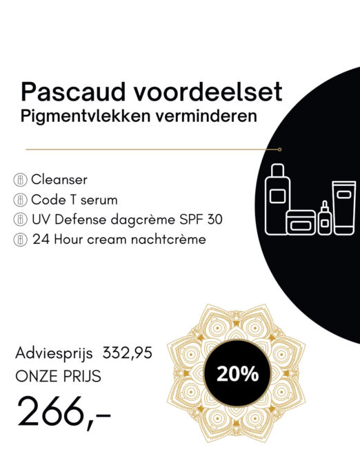 Pascaud voordeelset Pigmentvlekken verminderen met de producten van Pascaud