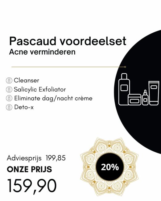 Verminder acne met de producten uit de Pascaud voordeelset acne