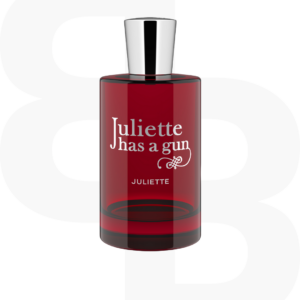 Rode parfumfles met zilveren dop van Juliette Has A gun Juliette
