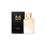 zwarte luxe verpakkingsdoos met parfums de Marley Darley ernaast