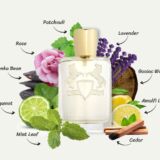 Parfums de Marley Darley met de ingrediënten om de parfumfles heen